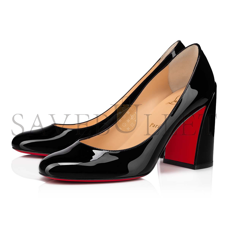 CHRISTIAN LOUBOUTIN MISS SAB 85 MM PUMPS-PATENT CALF LEATHER-BLACK-WOMEN 3210568BK01