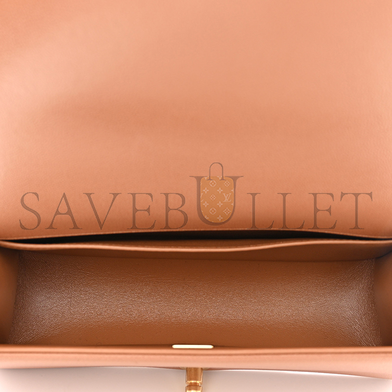CHANEL CAVIAR CHEVRON MEDIUM QUILTED BOY FLAP BROWN A67086 (25*15*6cm)