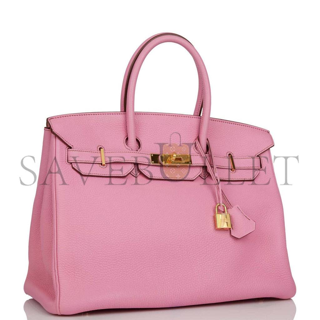 HERMES BIRKIN 35 BUBBLEGUM TOGO GOLD HARDWARE (35cm)